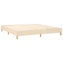 Boxspringbett mit cremefarbenem Stoffbezug und Matratze, 160x200 cm. von , Betten und Lattenroste - Ref: Foro24-3140550, Prei...