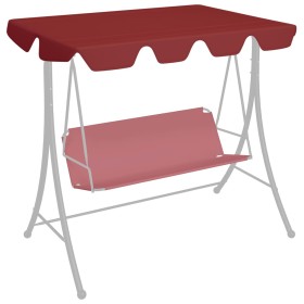 Spare canopy for garden swing, burgundy, 188/168x145/110 cm by , Covers for tents and gazebos - Ref: Foro24-312094, Price: 40...