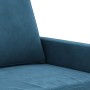 Set of sofas with 3 blue velvet cushions by , Sofas - Ref: Foro24-3201515, Price: 509,99 €, Discount: %