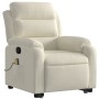 Sillón reclinable de masaje elevable terciopelo crema de , Sillones - Ref: Foro24-3205112, Precio: 328,41 €, Descuento: %