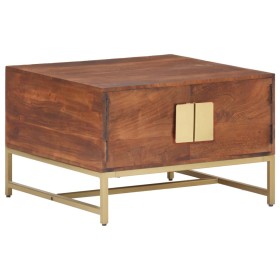 Mesa de centro madera maciza de acacia marrón miel 67x67x45 cm de vidaXL, Mesas de centro - Ref: Foro24-320376, Precio: 172,9...