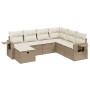 Gartensofagarnitur 7-teilig mit Kissen aus synthetischem Rattan in Beige. von , Gartensets - Ref: Foro24-3263834, Preis: 549,...