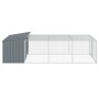 Caseta perros con corral acero galvanizado gris 197x396x110 cm de , Casetas para perros - Ref: Foro24-3214225, Precio: 375,55...