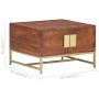 Mesa de centro madera maciza de acacia marrón miel 67x67x45 cm de vidaXL, Mesas de centro - Ref: Foro24-320376, Precio: 172,2...