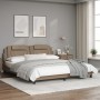 Bed frame with synthetic leather headboard in cappuccino color 180x200cm by , Beds and slatted bases - Ref: Foro24-3208114, P...