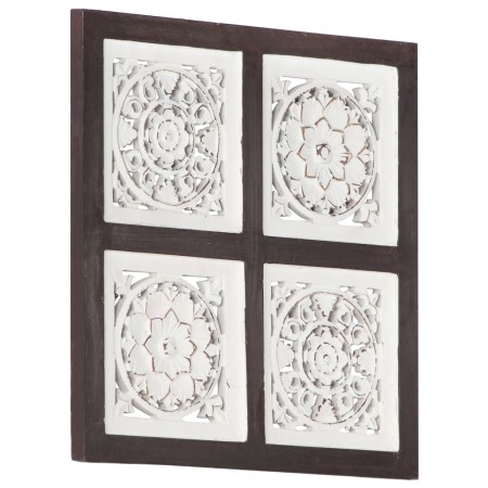 Brown and white MDF hand carved wall panel 40x40x1.5 cm by vidaXL, Wall covering - Ref: Foro24-321653, Price: 23,11 €, Discou...