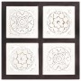 Brown and white MDF hand carved wall panel 40x40x1.5 cm by vidaXL, Wall covering - Ref: Foro24-321653, Price: 23,11 €, Discou...