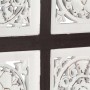 Brown and white MDF hand carved wall panel 40x40x1.5 cm by vidaXL, Wall covering - Ref: Foro24-321653, Price: 23,11 €, Discou...