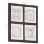 Brown and white MDF hand carved wall panel 40x40x1.5 cm by vidaXL, Wall covering - Ref: Foro24-321653, Price: 23,11 €, Discou...