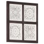 Brown and white MDF hand carved wall panel 40x40x1.5 cm by vidaXL, Wall covering - Ref: Foro24-321653, Price: 23,11 €, Discou...