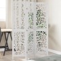 Three-panel solid Paulownia wood room divider screen in white. by , Room dividers - Ref: Foro24-358733, Price: 78,86 €, Disco...