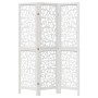 Three-panel solid Paulownia wood room divider screen in white. by , Room dividers - Ref: Foro24-358733, Price: 78,86 €, Disco...