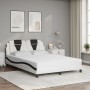 Bed with white and black synthetic leather mattress 140x190 cm by , Beds and slatted bases - Ref: Foro24-3208795, Price: 370,...