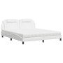 Cama con colchón cuero sintético blanco 180x200 cm de , Camas y somieres - Ref: Foro24-3208811, Precio: 453,99 €, Descuento: %