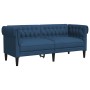 Sofá Chesterfield de 2 plazas tela azul de , Sofás - Ref: Foro24-372553, Precio: 274,99 €, Descuento: %