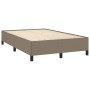 Boxspringbett mit Matratze und LED-Beleuchtung, grauer Stoff in Taupe, 120x190 cm. von , Betten und Lattenroste - Ref: Foro24...