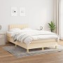 Cama box spring con colchón tela color crema 120x190 cm de , Camas y somieres - Ref: Foro24-3269791, Precio: 369,46 €, Descue...