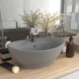 Luxurious oval washbasin with light gray matte ceramic overflow by vidaXL, Sinks - Ref: Foro24-146938, Price: 75,79 €, Discou...