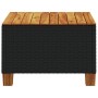 Mesa de jardín ratán PE y madera acacia negro 55x55x36 cm de , Mesas de jardín - Ref: Foro24-365908, Precio: 59,96 €, Descuen...