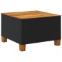 Mesa de jardín ratán PE y madera acacia negro 55x55x36 cm de , Mesas de jardín - Ref: Foro24-365908, Precio: 59,96 €, Descuen...