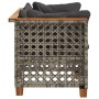 Ecksofas für den Garten mit 2 Kissen aus grauem Kunststoff-Rattan von , Outdoor-Sofas - Ref: Foro24-365936, Preis: 186,99 €, ...