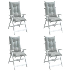 Cushions for high back chair 4 pcs light gray melange fabric by , Cushions for chairs and sofas - Ref: Foro24-4002347, Price:...