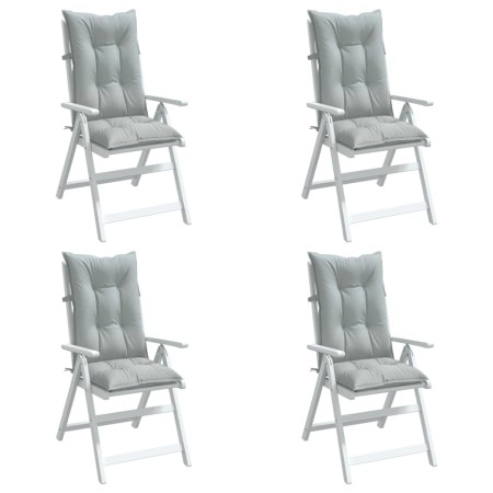 Cushions for high back chair 4 pcs light gray melange fabric by , Cushions for chairs and sofas - Ref: Foro24-4002347, Price:...