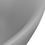 Luxurious oval washbasin with light gray matte ceramic overflow by vidaXL, Sinks - Ref: Foro24-146938, Price: 75,79 €, Discou...