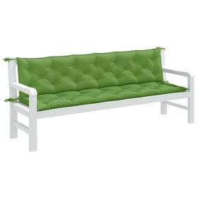 Cushions for garden bench 2 units green melange fabric 200x50x7 cm by , Cushions for chairs and sofas - Ref: Foro24-4002635, ...