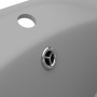 Luxurious oval washbasin with light gray matte ceramic overflow by vidaXL, Sinks - Ref: Foro24-146938, Price: 75,79 €, Discou...