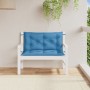 Kissen für Gartenbank 2 Stück Stoff in meliertem Blau 100x50x7 cm von , Kissen für Stühle und Sofas - Ref: Foro24-4002590, Pr...