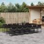 Garten-Essgruppe mit 13-teiligen Kissen aus schwarzem Kunststoff-Rattan. von , Gartensets - Ref: Foro24-3278070, Preis: 1,00 ...