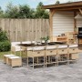 Garden dining set with 13-piece synthetic rattan beige cushions. by , Garden sets - Ref: Foro24-3278109, Price: 902,24 €, Dis...