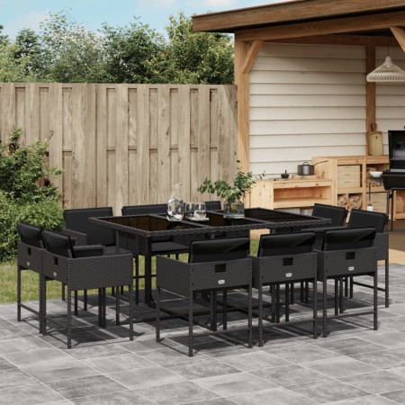 11-piece garden dining set with black synthetic rattan cushions by , Garden sets - Ref: Foro24-3278154, Price: 738,38 €, Disc...