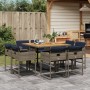 Garden dining set 9 pieces and gray synthetic rattan cushions by , Garden sets - Ref: Foro24-3278149, Price: 596,54 €, Discou...