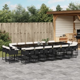 Garden furniture set 17 pieces with black synthetic rattan cushions by , Garden sets - Ref: Foro24-3278189, Price: 1,00 €, Di...