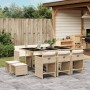 Garten-Essgruppe 11-teilig mit Kissen aus synthetischem Rattan in Beige. von , Gartensets - Ref: Foro24-3277917, Preis: 615,1...