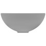 Lavabo de lujo redondo cerámica gris claro mate 32,5x14 cm de vidaXL, Lavabos - Ref: Foro24-146971, Precio: 55,99 €, Descuent...