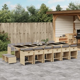 Garten-Essgruppe 17-teilig mit Kissen aus synthetischem Rattan in Beige. von , Gartensets - Ref: Foro24-3277955, Preis: 1,00 ...