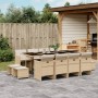 Garten-Essgruppe mit 13-teiligen Kissen aus synthetischem Rattan in Beige. von , Gartensets - Ref: Foro24-3277749, Preis: 865...