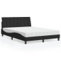 Cama con colchón terciopelo negro 140x190 cm de , Camas y somieres - Ref: Foro24-3208594, Precio: 370,09 €, Descuento: %