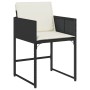 Garden chairs with cushions, 4 units, black synthetic rattan by , Garden chairs - Ref: Foro24-4007475, Price: 209,84 €, Disco...