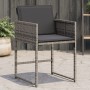 Gartensofas mit 4 Stück Kissen aus grauem synthetischem Rattan von , Gartenstühle - Ref: Foro24-4007477, Preis: 216,26 €, Rab...