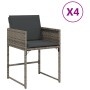 Garden armchairs with 4 synthetic rattan gray cushions by , Garden chairs - Ref: Foro24-4007477, Price: 216,99 €, Discount: %