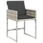 Garden armchairs with cushions 4 pcs light gray synthetic rattan by , Garden chairs - Ref: Foro24-4007480, Price: 216,70 €, D...