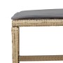 Garden stools with 4 beige PE rattan blend cushions 40x40x35cm by , Outdoor ottomans - Ref: Foro24-4007489, Price: 118,64 €, ...