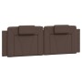 Cabecero de cama acolchado cuero sintético marrón 160 cm de , Cabeceros y pies de cama - Ref: Foro24-374799, Precio: 49,33 €,...