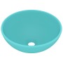 Matte light green round luxury ceramic washbasin 32.5x14 cm by vidaXL, Sinks - Ref: Foro24-146969, Price: 62,99 €, Discount: %