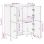 Massivholz-Nebenschrank aus Mangoholz 60x33x75 cm von , CD- und DVD-Speicher - Ref: Foro24-358346, Preis: 116,32 €, Rabatt: %