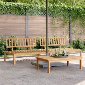 Central garden pallet sofas 2 units solid acacia wood by , Outdoor sofas - Ref: Foro24-365852, Price: 213,44 €, Discount: %